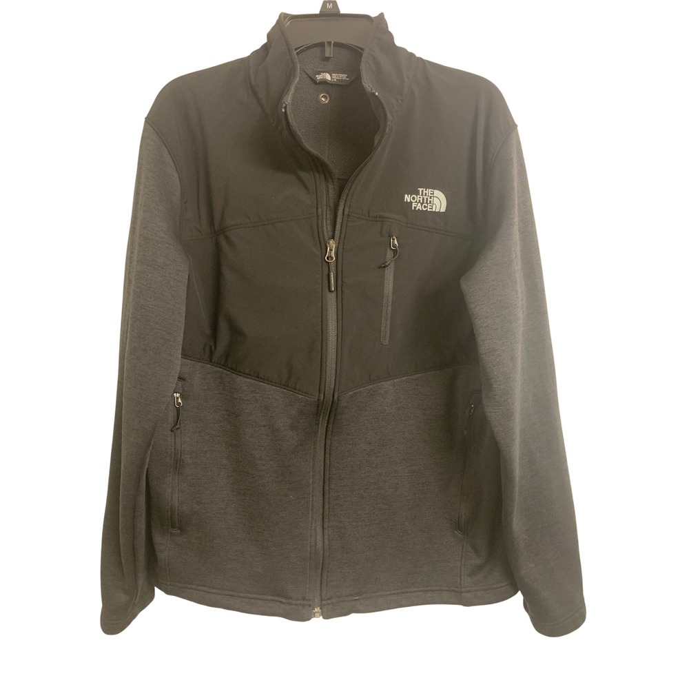 The North Face Full Zip Hybrid Fleece Jacket Charcoal Gray Large